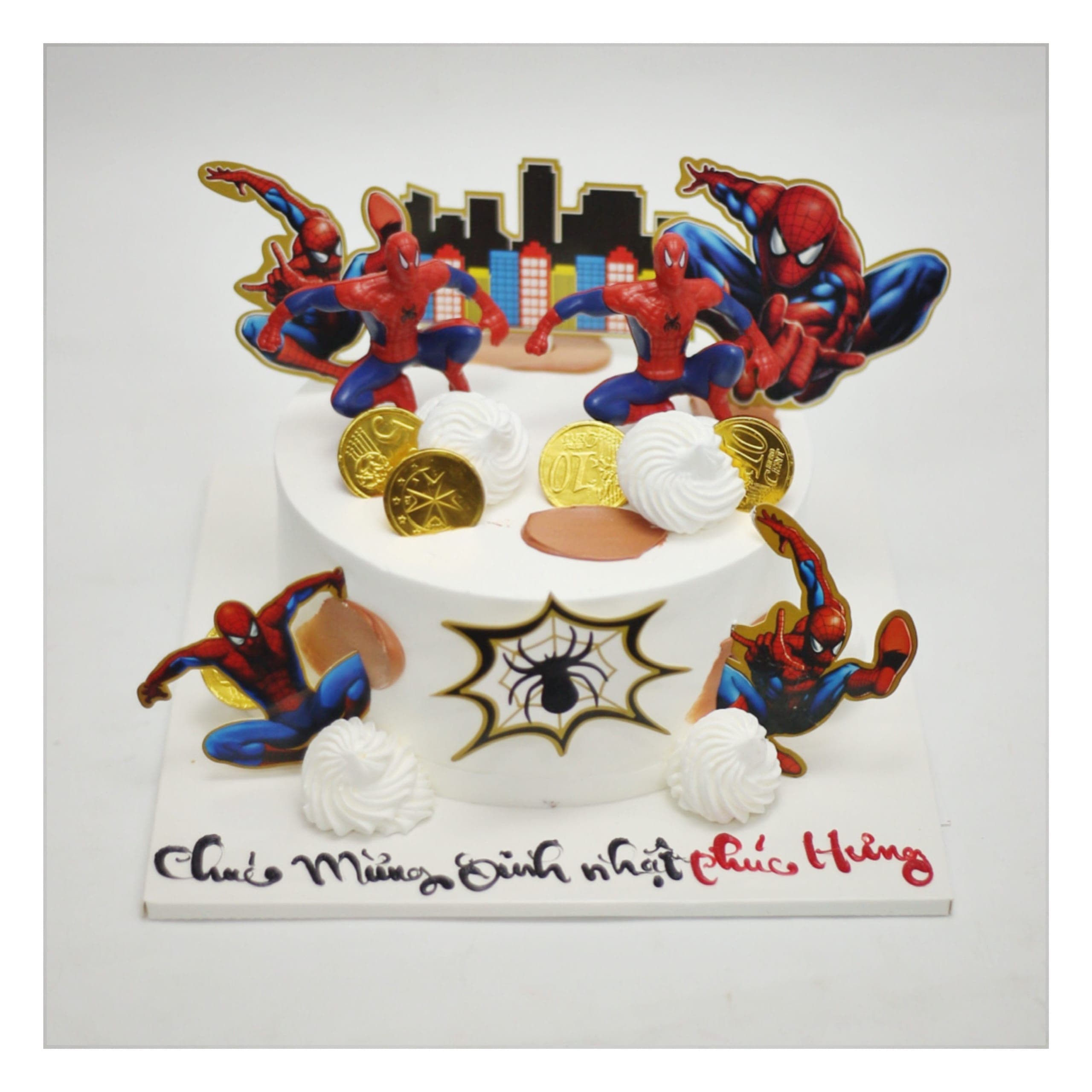 Bánh kem Spider-Man cho bé trai năng động